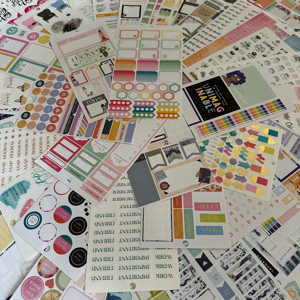 Huge Lot of Happy Planner and Planner Stickers Over 230 Sheets